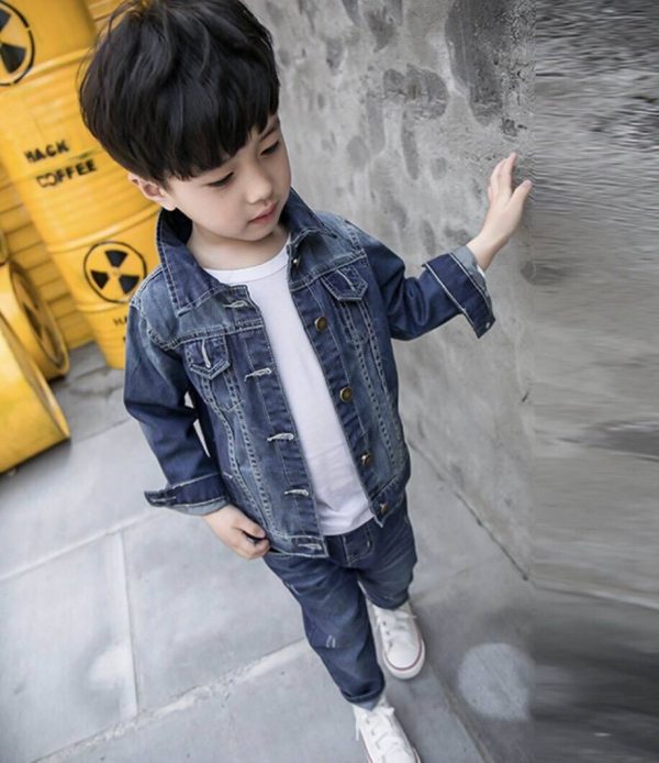 เสื้อผ้าเด็กผู้ชายสไตล์เกาหลี ชุดยีนส์